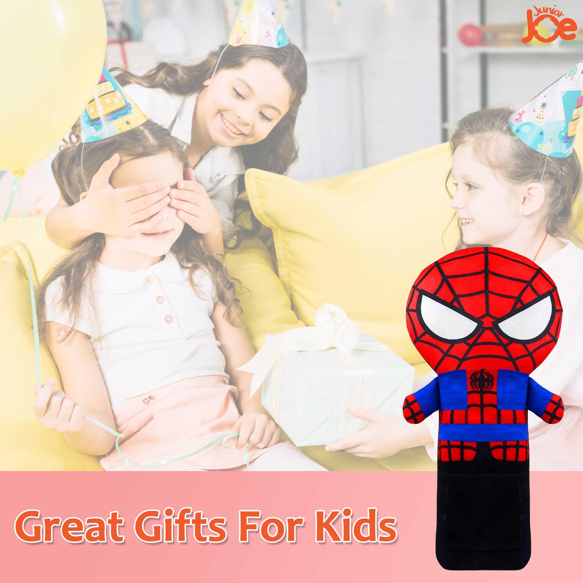 JUNIOR JOE Soft Velvet Car Seat Belt Pillow for Kids | Travel Neck Pillow with Cushion | Cute Cartoon Vehicle Shoulder Pads for Children| (Style-9) 4