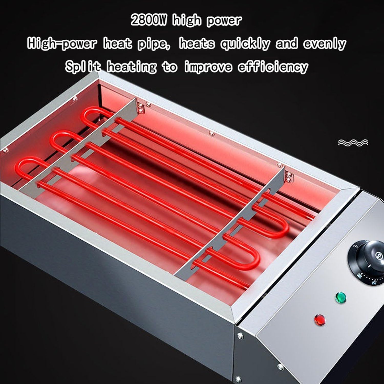 Przenośny elektryczny grill bezdymny, profesjonalna kuchenka stołowa 2800 W z pojemnikiem na olej, maszyna do grillowania sterująca od 122° F do 572° F, kratki ze stali nierdzewnej