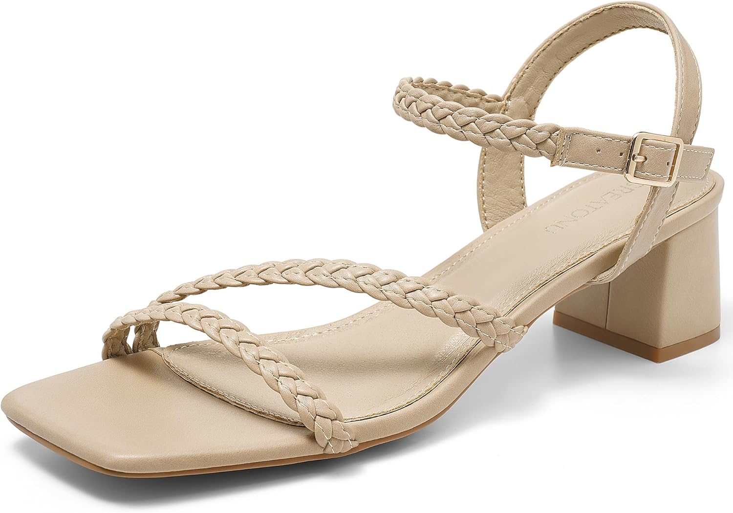 Greatonu Women's Heeled Sandals - Stylish Ankle Strap