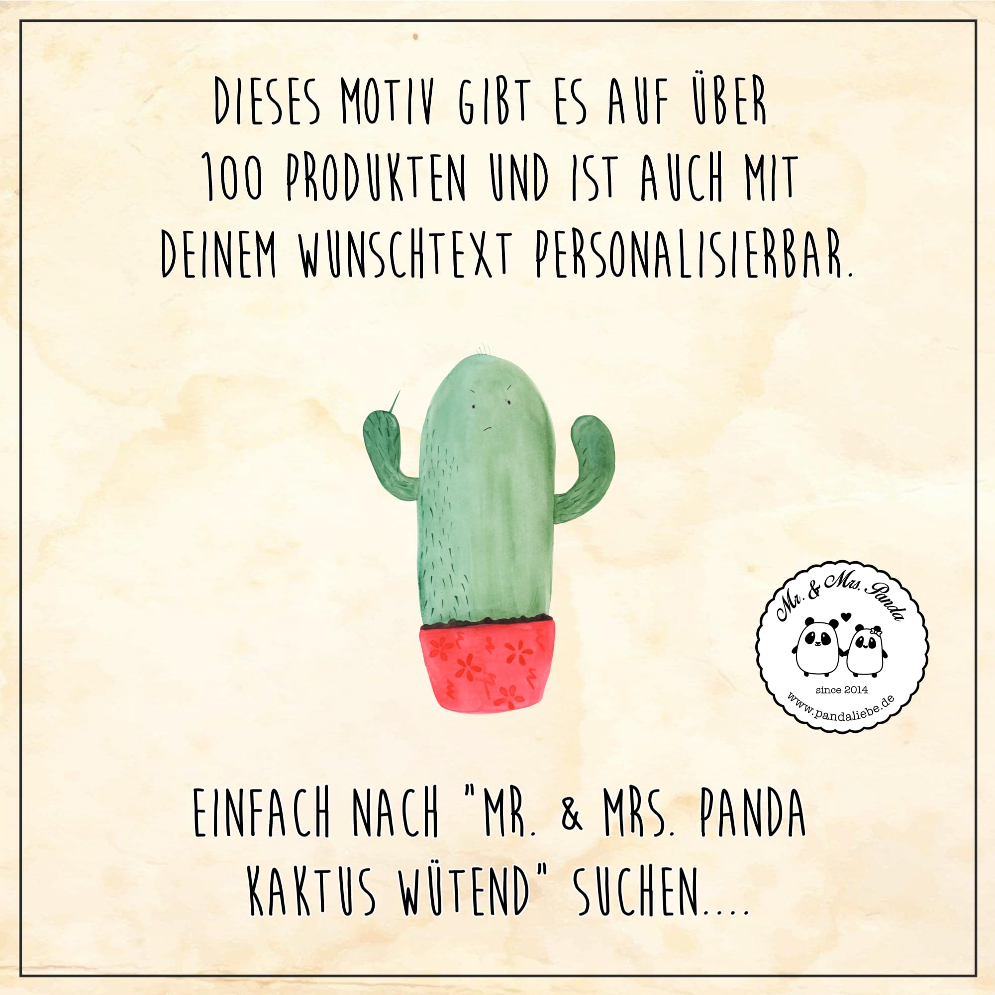 Amazon.de: Mr. & Mrs. Panda Bild Kaktus Wut DIN A4 - Geschenk, Kollegin,  wtend, Kollege, Bro, kunstdruck poster, drucke, wanddeko, Wandbild,  Kakteen