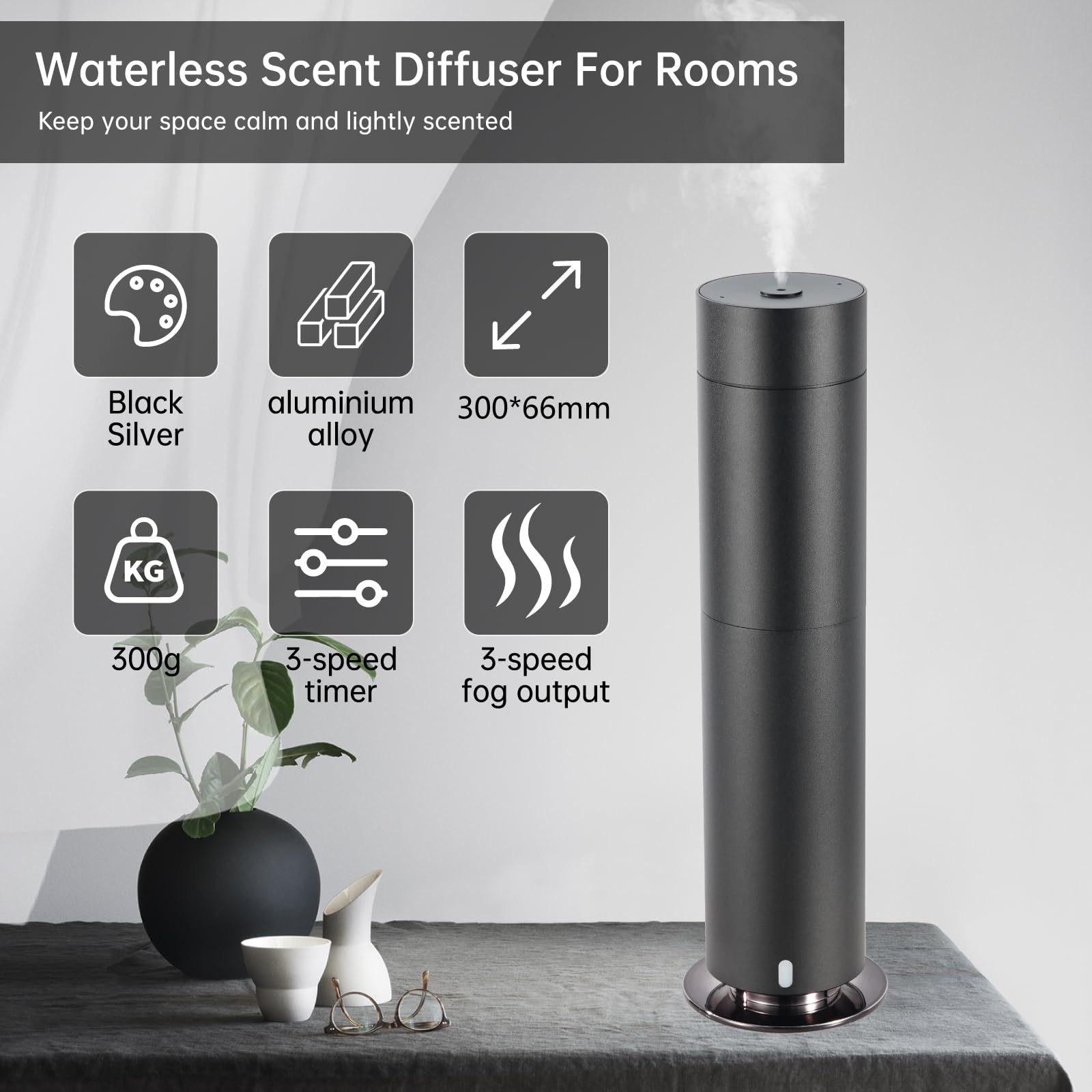 Diffuseur Huiles Essentielles, Diffuseur D'huiles Essentielles Qui Peut Être Réglé sur Une Minuterie, Désodorisant Maison Aromathérapie À Arrêt Automatique