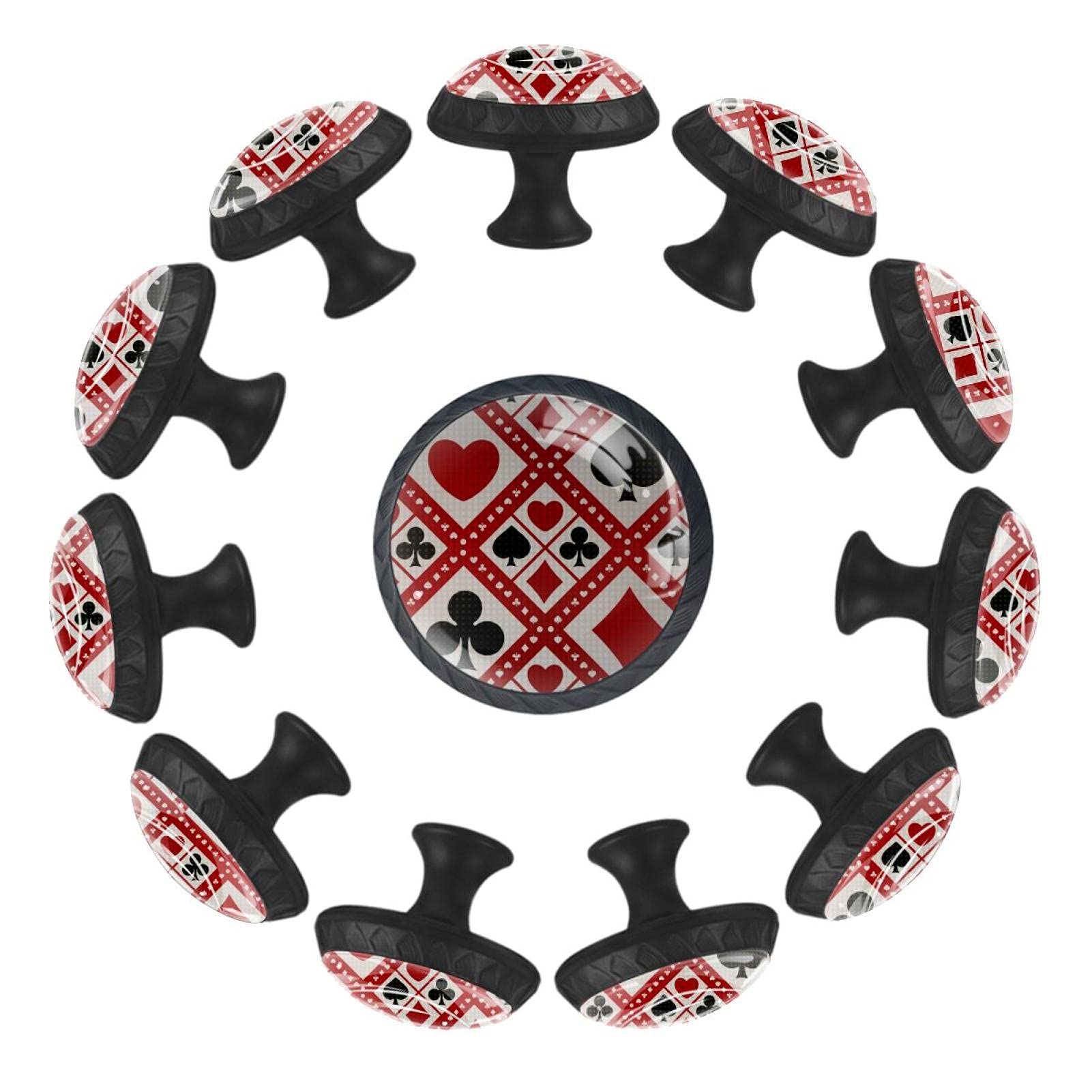 Boutons de tiroir motifs poker 35 mm pour rénover une commode