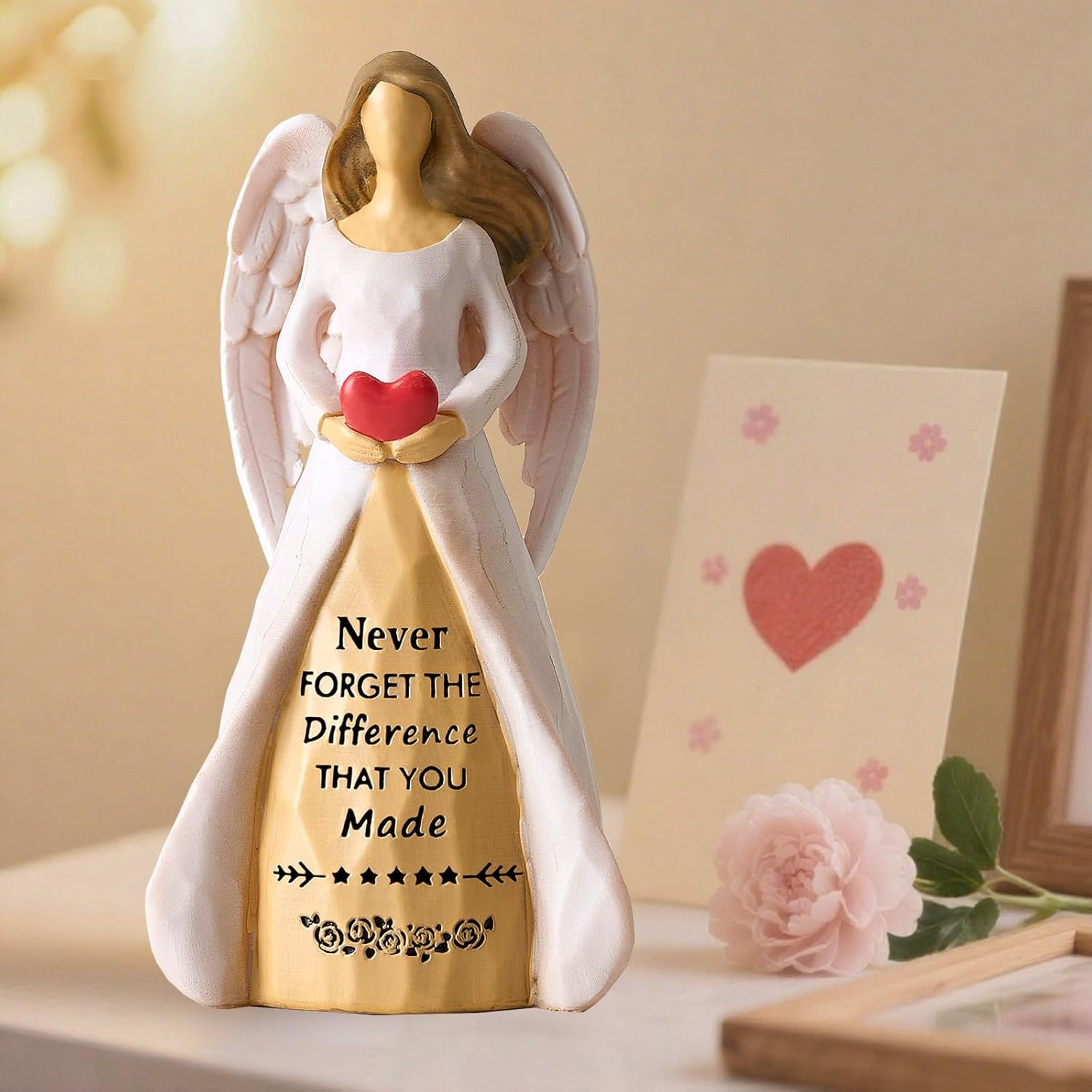 Thank You Angel Figurine 5.5" - Inspirational Appreciation Gift for Women, Coworkers, Teachers, Nurses,Friends for Employee Recognition, Birthday, Mother's Day, Retirement or Christmas - Image 8