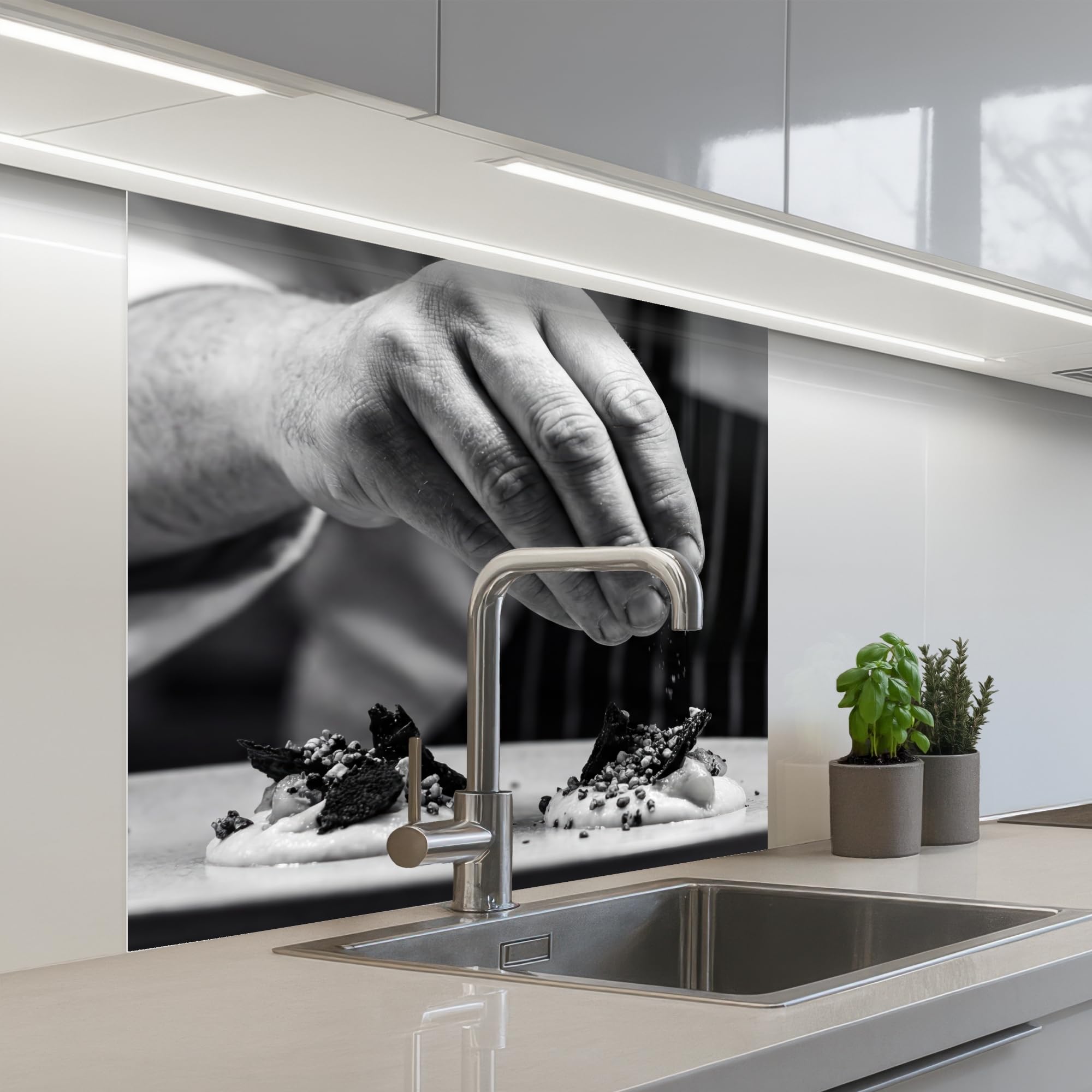 Antisalpicaduras cocina 80x80 cm KitchenYeah adhesivo de pared protector panel chef