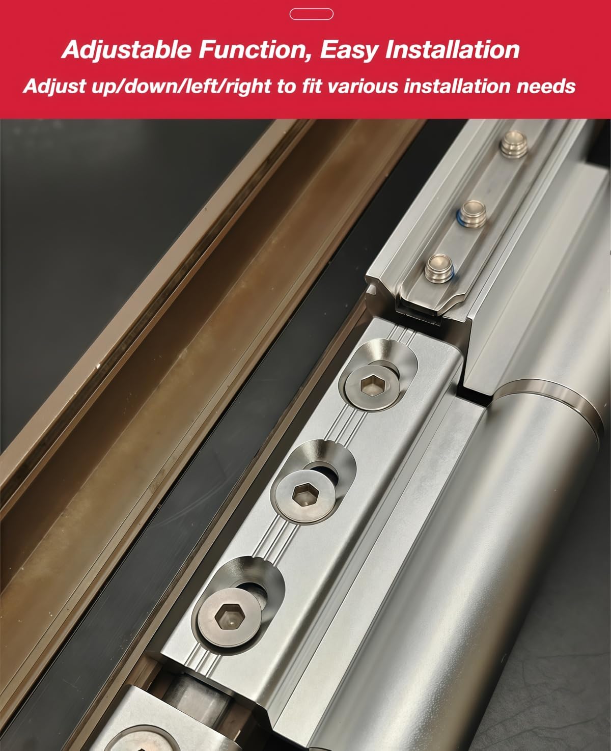 2Er Pack 3D Scharniere Aus Aluminiumlegierung Schwarz 7.5 Zoll Linke Seite
