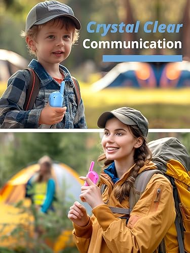 Miniatura 103 de Walkie Talkies para niños recargables, juguetes para niños y niñas de 3 a 12 años, paquete de 3 radios de 2 vías de largo alcance, regalos