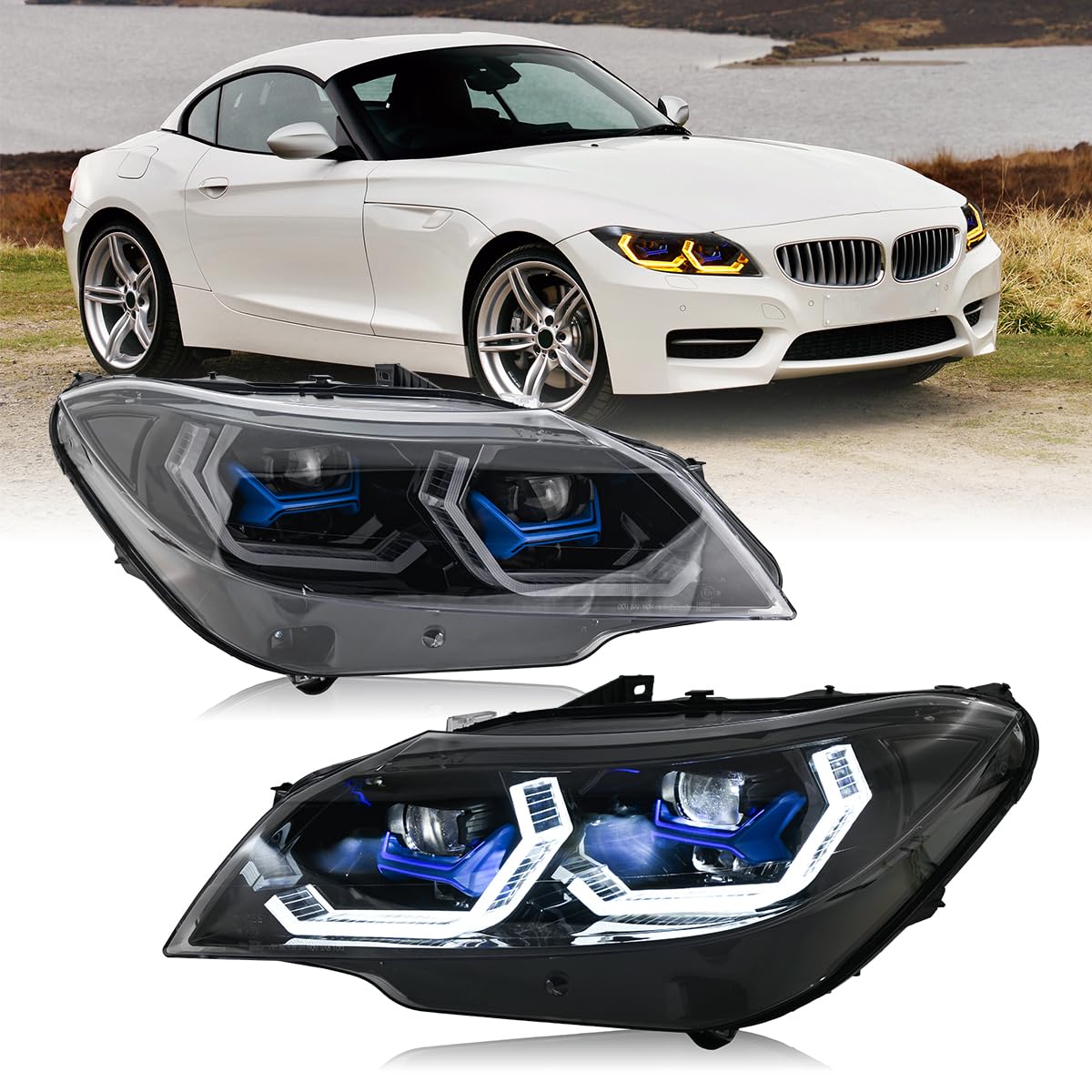 Amazon | BMW Z4 2009-2016 E89用ヘッドライト、スタートアップ