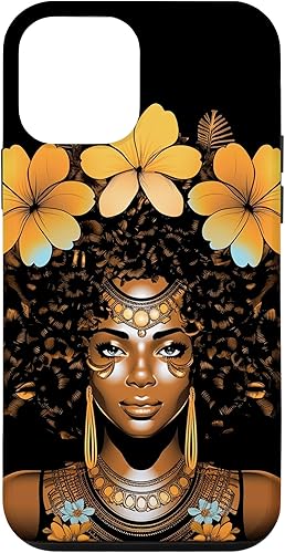 iPhone 12 mini Orquídeas Afro Afro Orquídeas Flor Corona Negro Orgullo Caso