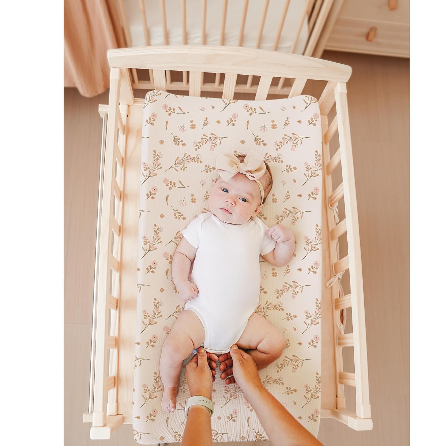 Baby Diaper Changing Pad Cover Cradle Mattress Sheets - Image 3
