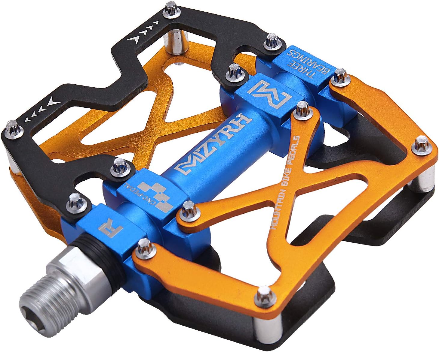 MZYRH Mountain Bike Pedals, Ultra Strong Colorful CNC Machined 9/16" Cycling Sealed 3 Bearing Pedals