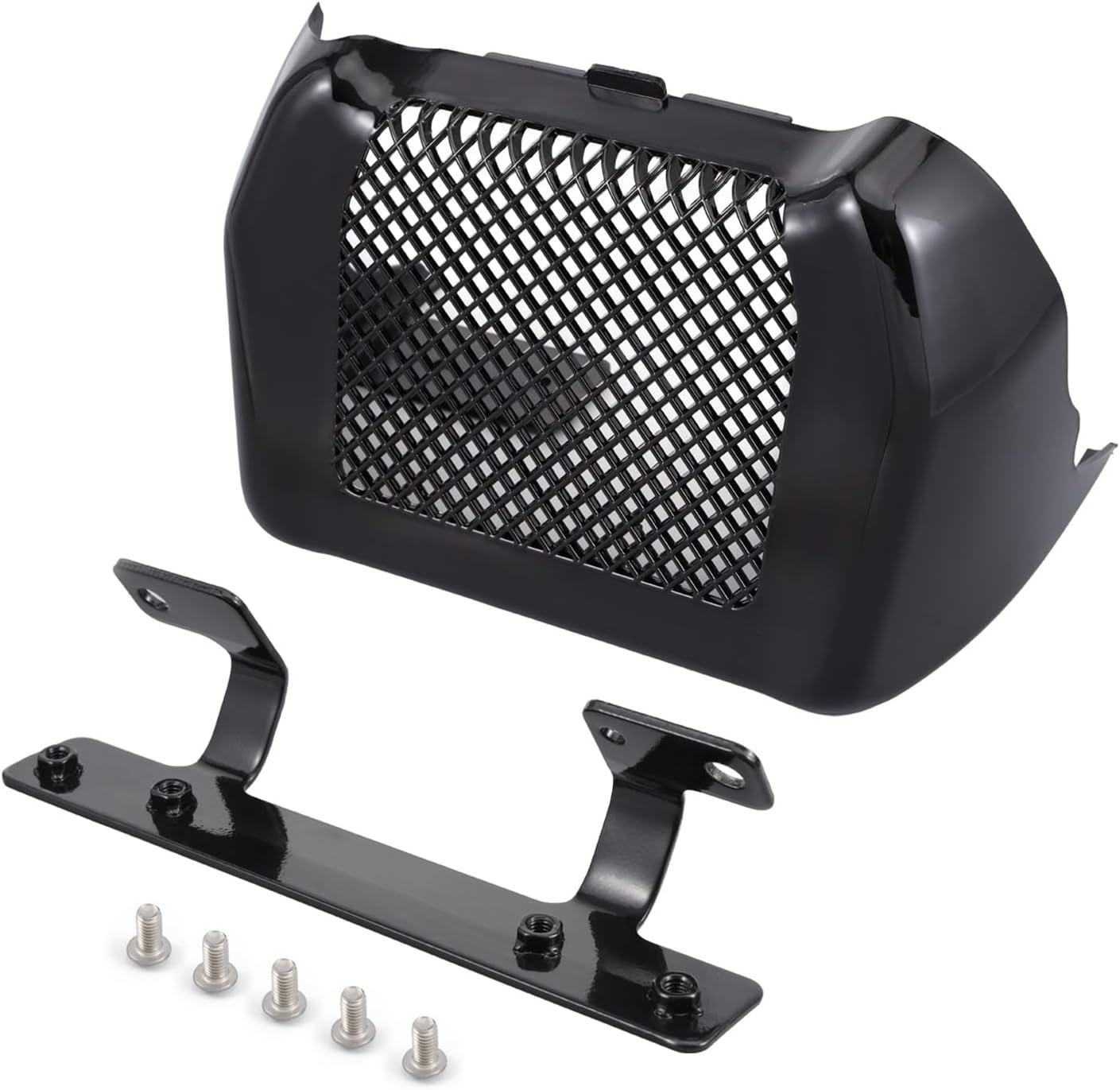 Oil Cooler Cover Case with Bracket Fit for Harley Touring Road King FLHR, Road Glide FLHXS FLTRX FLTRXS, Street Glide FLHX 2017-2023 (Black)