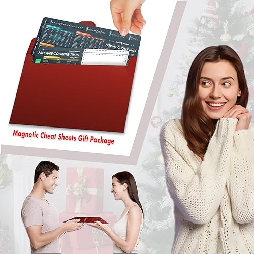 Miniatura 5 de Tabla de tiempos de cocción para freidora de aire y libros de cocina instantáneos (2 juegos de 6 piezas), accesorios para freidora de aire, sobre de