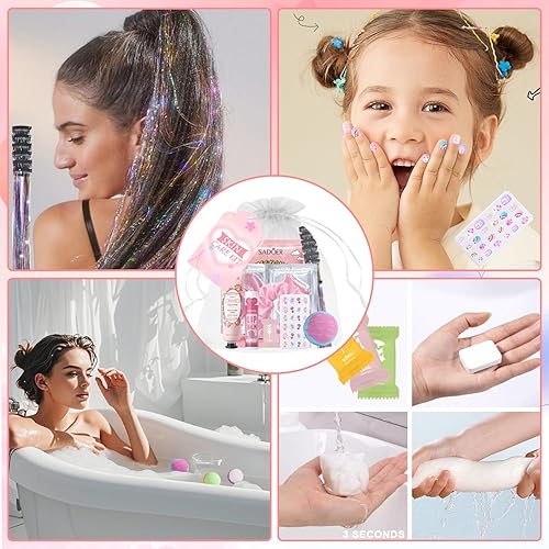 Miniatura 6 de 144 piezas de suministros de fiesta de spa para mujeres, los recuerdos incluyen máscaras faciales, cuidado de la piel, crema de manos, bálsamo