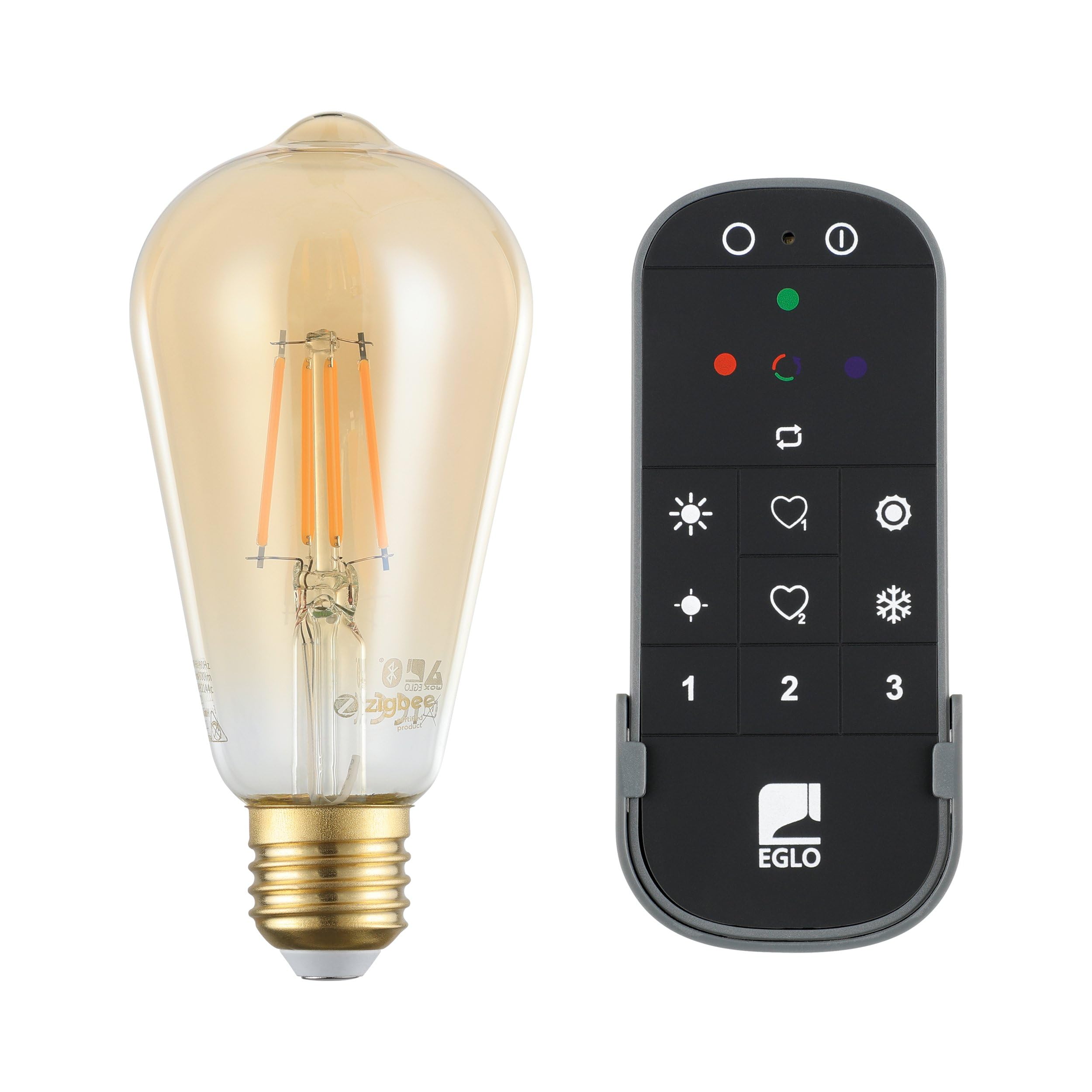 Eglo Connect.z Set of 2 Smart Home E27 LED Light Bulbs, ST64
