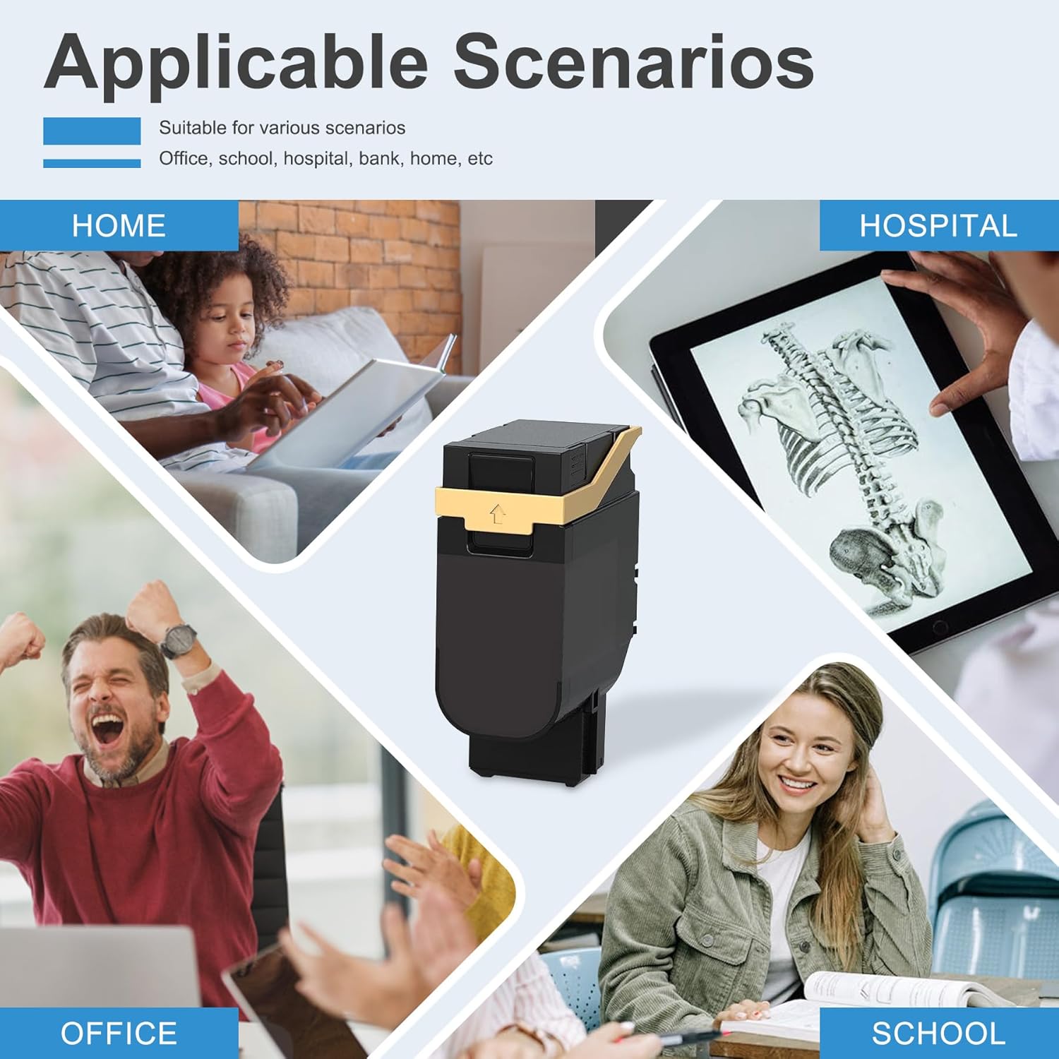 C410/C415 Black Toner Cartridge - 1 Pack C410/C415 Ink Cartridge 006R04677 Toner Replacement for Xerox C410 C410DN VersaLink C415 C415DN Printer