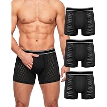 Men's Incontinence Underwear - Leakproof Boxer Briefs with Fly Opening, L