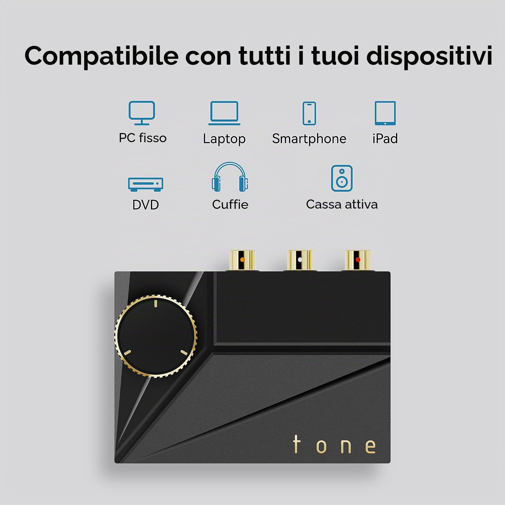 Amplificatori per cuffie khadas Tone2 Pro 3.5/4.5mm Jack, HiFi portatile DAC ES9038Q2M DSD512 | 768K/32Bit, supporto decodifica MQA，Compatibile con ipad, telefono, computer e altoparlante (Nero)