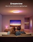 Govee Lumière de plafond intelligente Pro, 4300LM 15 De pouce, RGBIC 2700K-6500K 1 Emballage LED La fixation de la lumière de plafond fonctionne avec la matière Alexa, DIY Couleurs, Installation de lumière de montage Flush pour chambre, Salon