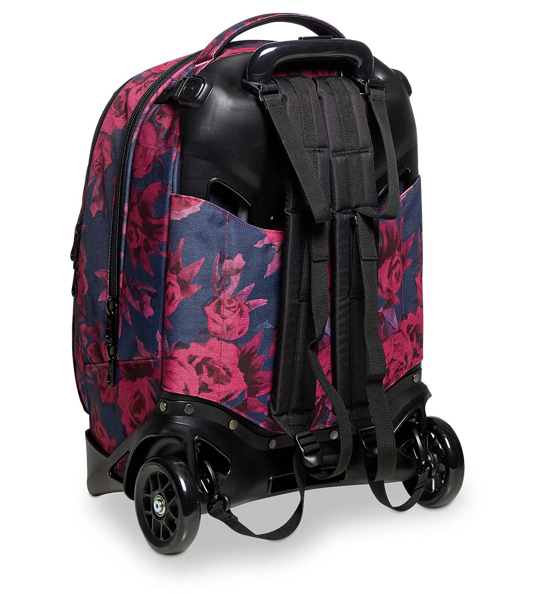 Invicta Trolley TECH ROSES, Crossover System, Tasche multifunzione, Per bambine e ragazze, Scuola, Tempo libero, Viaggi