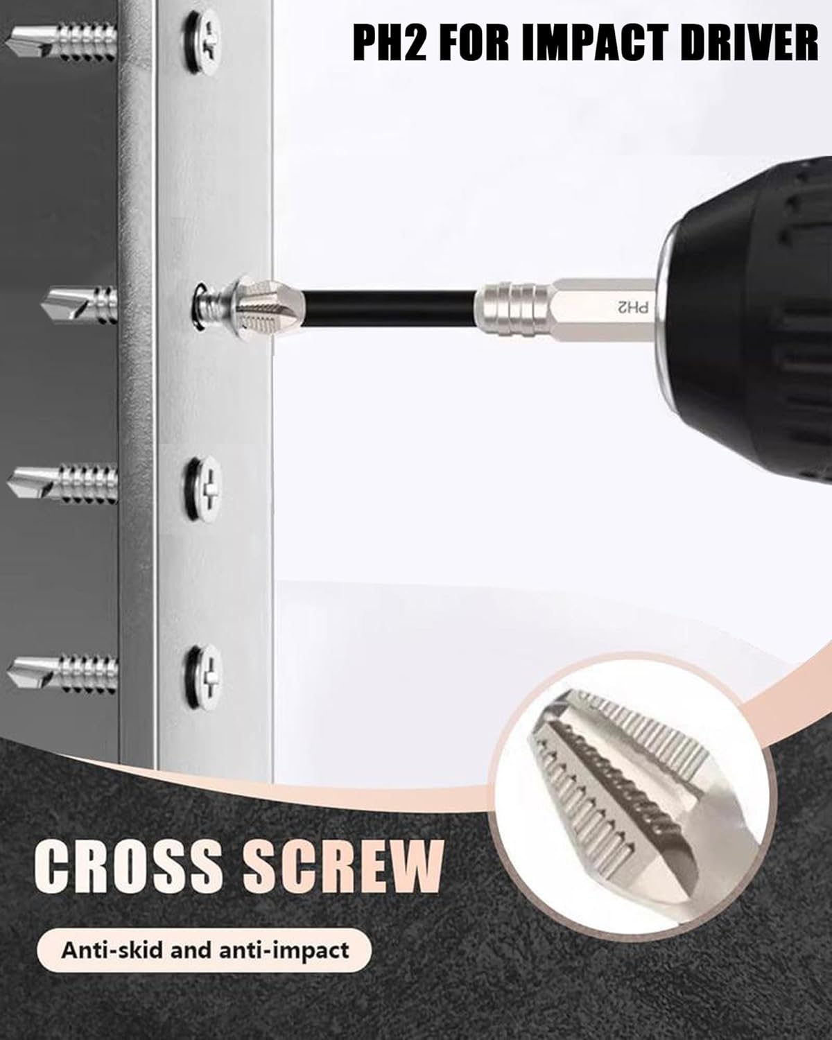 Condition photo showing New/Like New for 10-pack screwdriver bit set (10pcs-ph2(2inch))