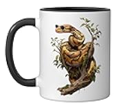 Ball Python Sunglasses Reptile Keeper Snake Owner Enthusiast Ceramic Mug, Black/White