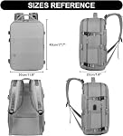 Travel Backpack, Waterproof Backpack, 35L, with USB Charging Port, 10 Shoe Pockets, Ideal for Airplane Travel