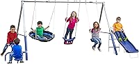 Vista 2 de XDP Recreation Free N' Swing Set + Little Tikes Snug 'n Secure Blue Swing