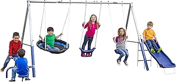 XDP Recreation Free N' Swing Swing Set, Gray