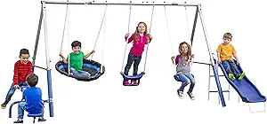 XDP Recreation Free N' Swing Swing Set, Gray