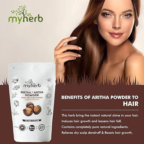 Miniatura 4 de Generic Pub ArithaReetha (Sapindus Trifoliatus) Polvo  Fórmula ayurvédica  para el cuidado de la cara, la piel y el cabello - 3.53 oz