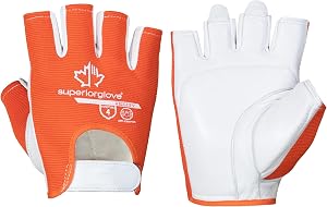 Superior VIBGHFV Vibrastop Goatskin Leather Palm Half-Finger Vibration-Dampening Glove, Work, Large (Pack of 1 Pair)