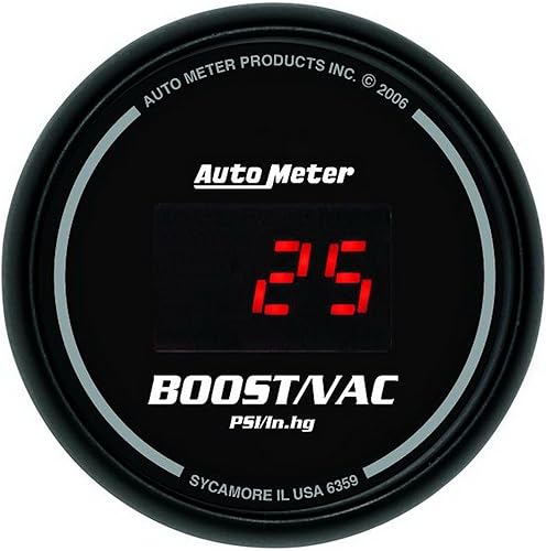 Auto Meter 6359 Sport Comp Digital 2-116" 30 In Hg.-Vac.30 PSI Digital VacíoBoost Gauge