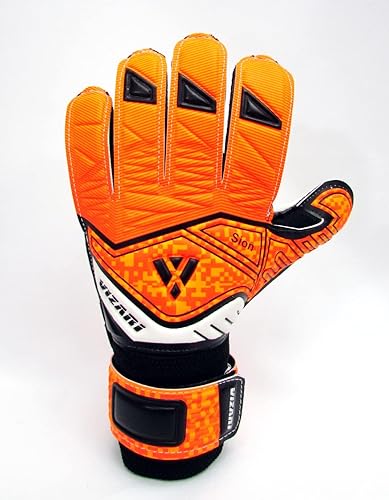 Miniatura 5 de Vizari Sion - Guantes de portero de fútbol para niños y adultos, material sintético, palma de látex alemana de 0.118 in, pulsera elástica ajustable,