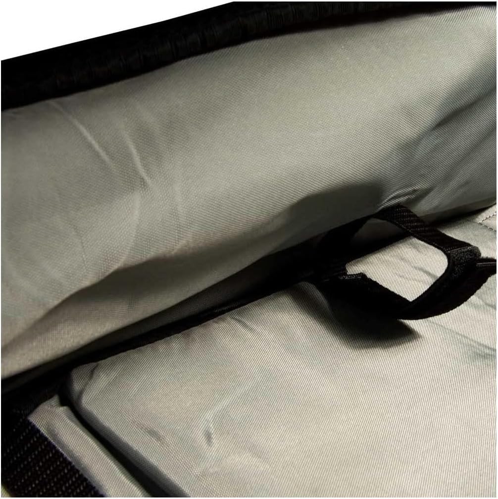 TRANSPACK Lightweight Padded Rolling Convertible Black Double Ski Bag 109 L |Adjustable Length from 165cm to 185cm for Perfect Fit (3378-01)