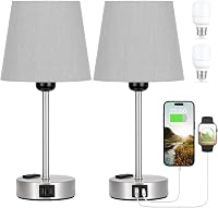 Kakanuo érintésérzékeny asztali lámpa szett 2db USB töltéssel szürke árnyalattal 1
