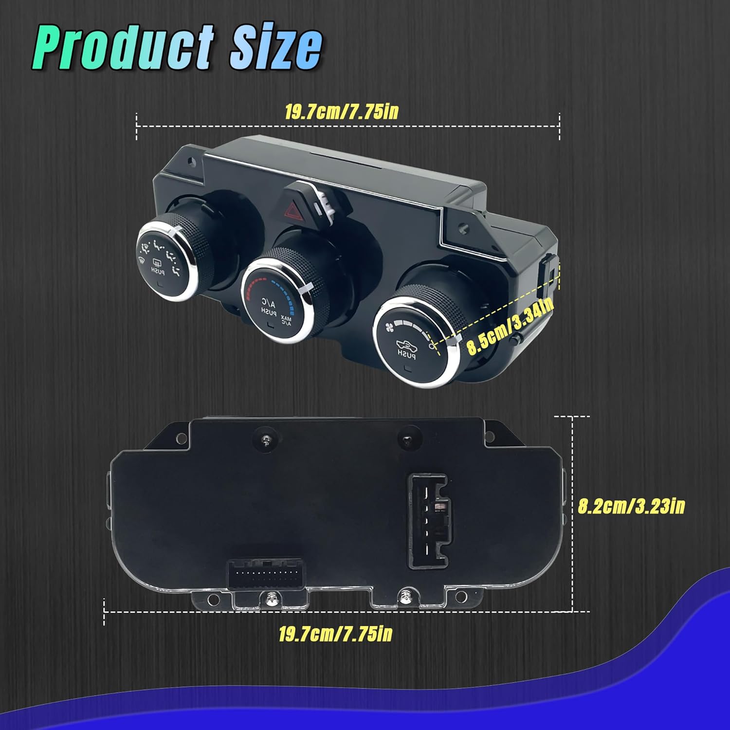 68268189AA A/C Heater Climate Control Module Panel Switch Compatible with Dodge Ram 1500 2500 3500 2013-2018 with Car Internal Circulation OE# 68105021AE, 68105021AF