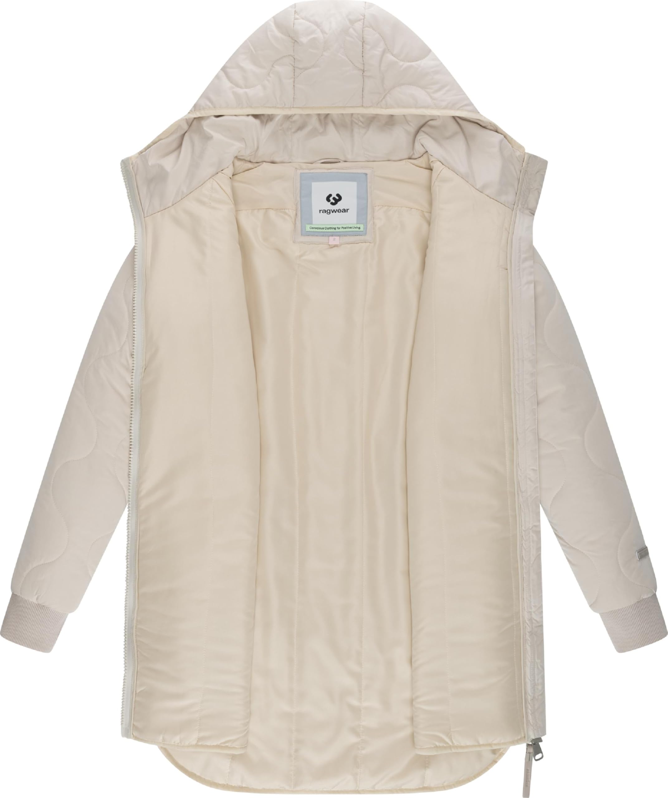 Ragwear Damen Teddyfleece Kurzmantel warmer Plüschmantel mit Kapuze Longeddy YOUMODO XS-XXL