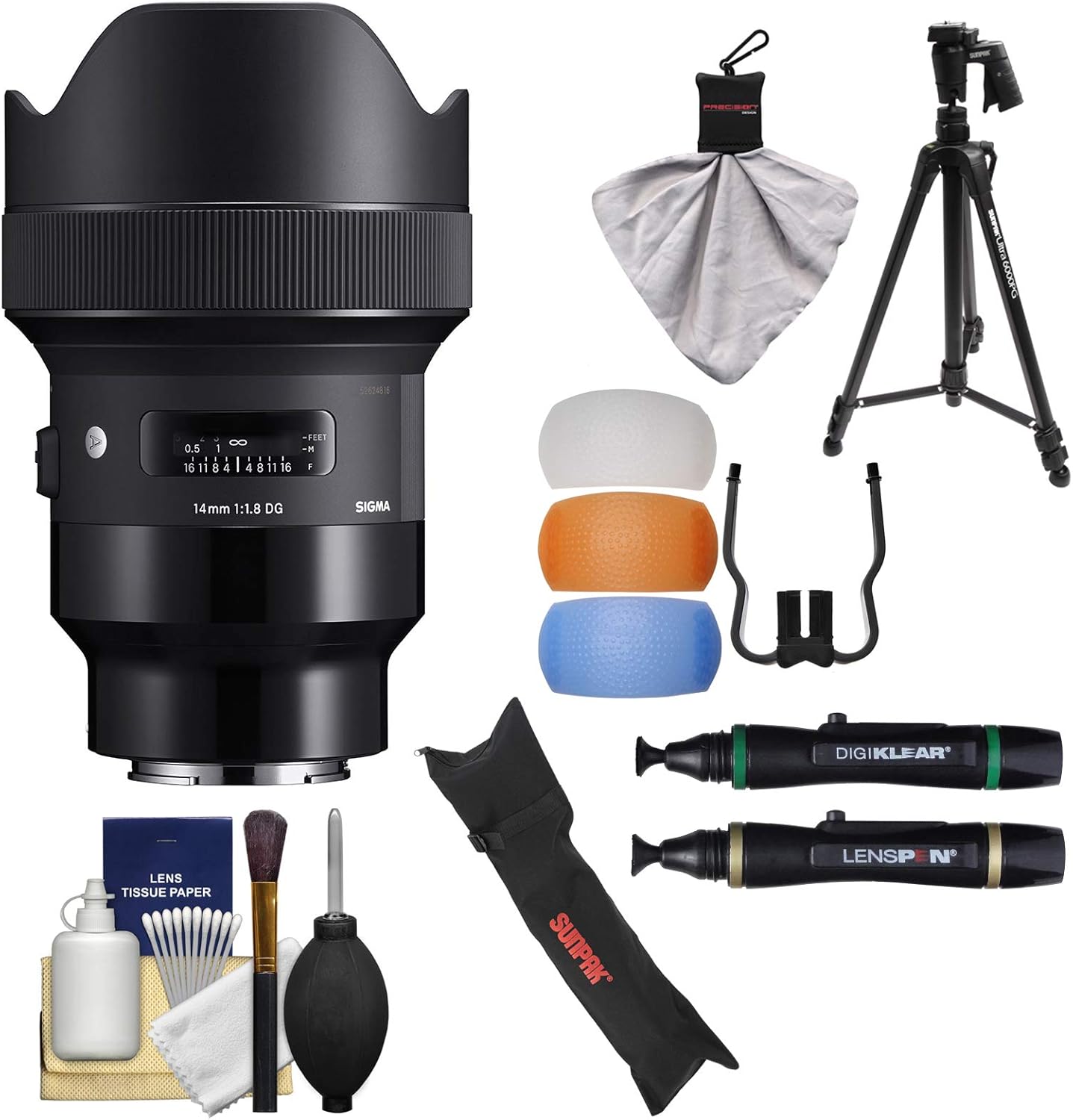 Sigma 14mm f/1.8 Art DG HSM Lens with Tripod & Case
