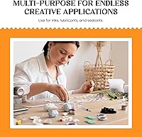 Vista 5 de Creative Hobbies® jeringa aplicadora de pegamento para strass plano y manualidades, 5 ml con punta de precisión de calibre 18 - Paquete de valor