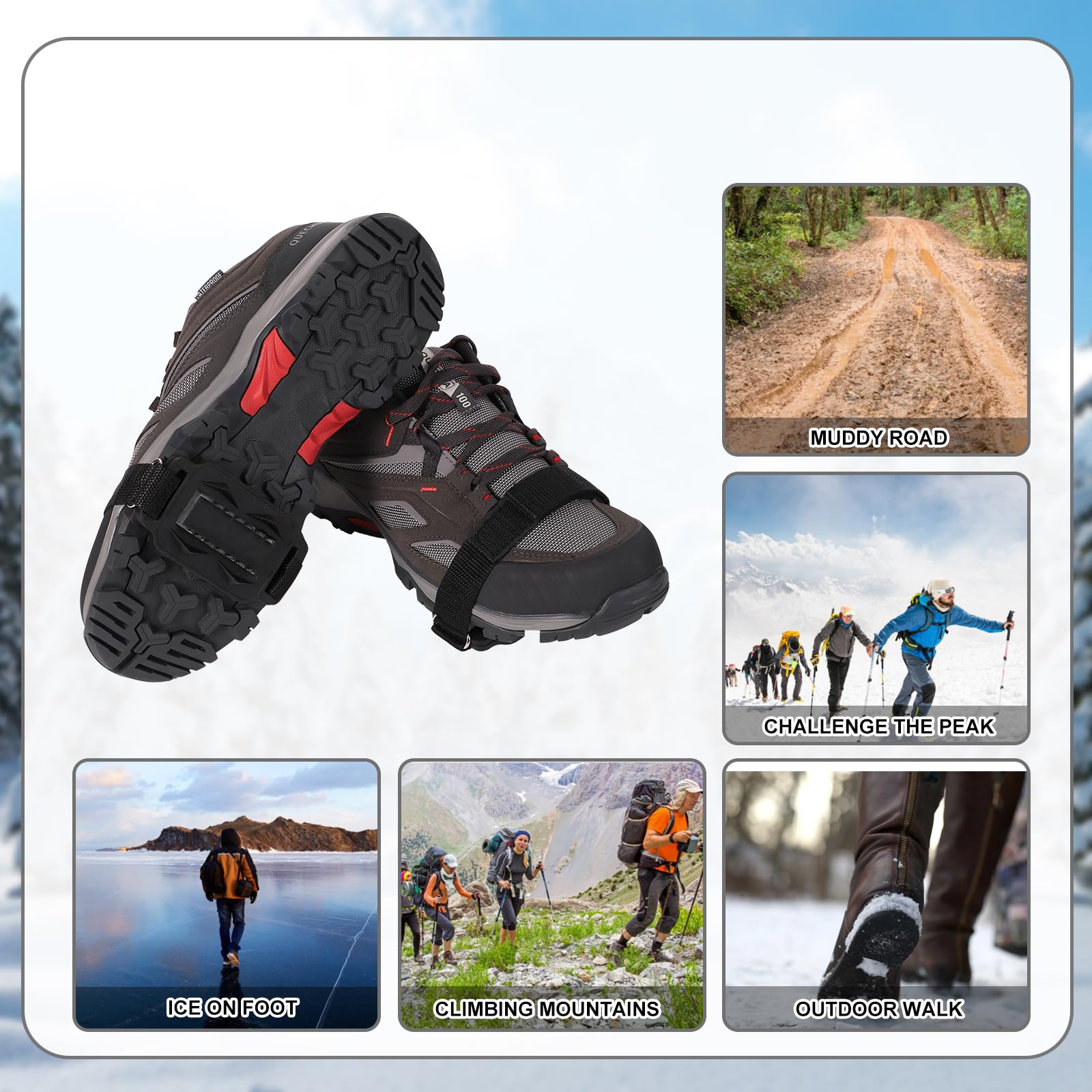 Ice Screws For Shoes 7-Stud Ice Cleats For Boots Shoes – Non