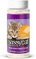 Vista 6 de Herbsmith Sassy Cat Kibble Seasoning – Pescado blanco liofilizado – Decoración de comida para gatos para comensales exigentes – Pescado blanco
