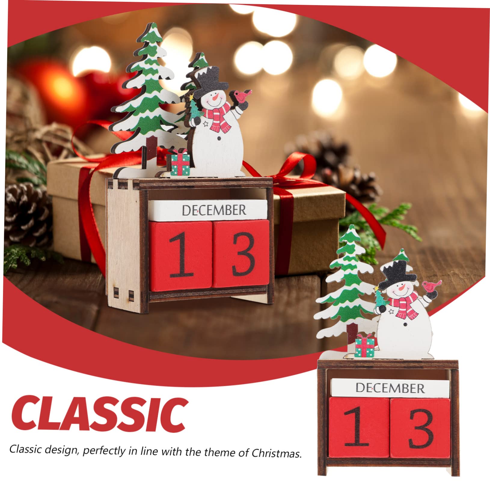 ABOOFAN 5stücke Weihnachtskalender Aus Holz Kreativer Schneemann Adventskalender Für Weihnachten Wiederverwendbar Dekorativ Für Familie Für Festliche Feiern Und Dekorationen