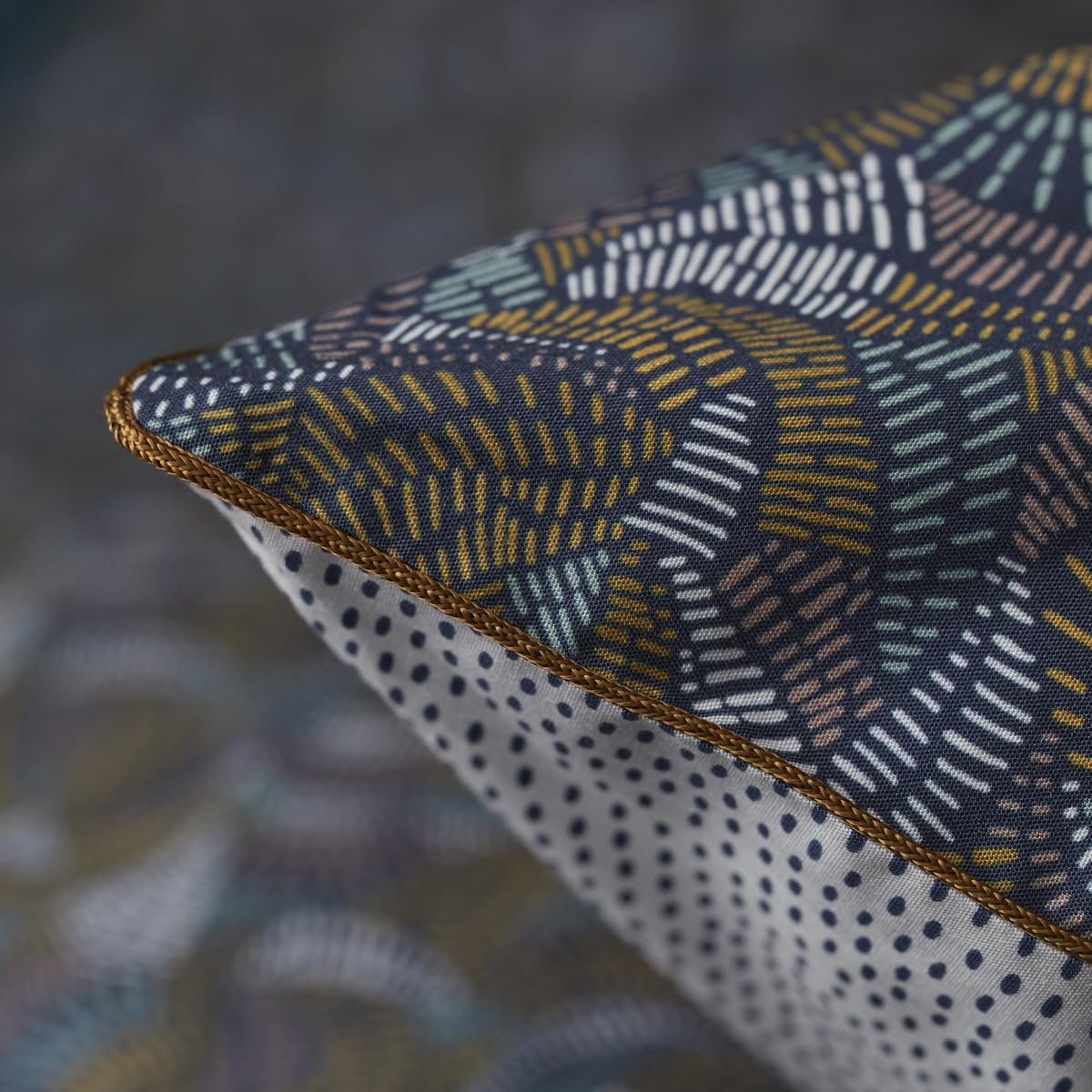 Cotton Percale Duvet Cover, Talisman, 200 x 200 cm, Essix, Blue, 200x200 cm - Image 4