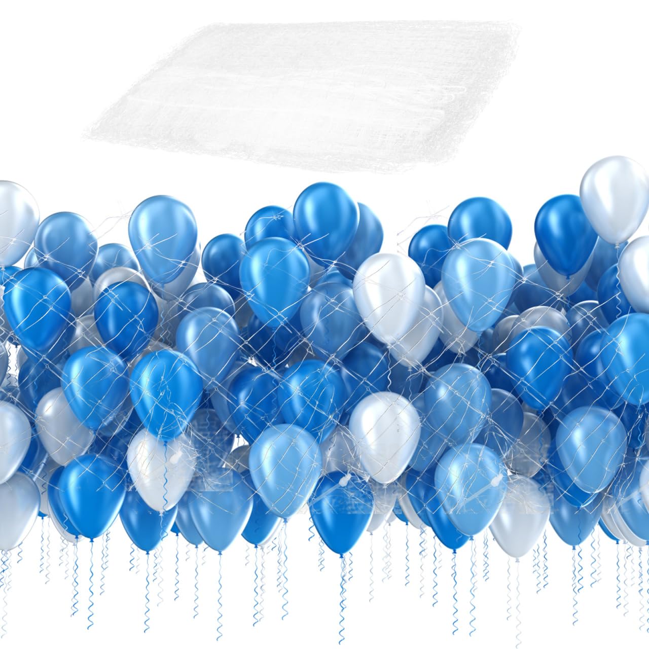 Filet de Largage de Ballons en PP Résistant Grand Filet Pliable pour 200 Ballons pour Fête Lâcher Plafond Mariage Anniversaire Shower Cérémonie