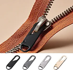 4 peças de substituição com fecho de correr, aba de alça com zíper para mochilas, bagagem, jaquetas, acessórios de viagem, uso em reparos