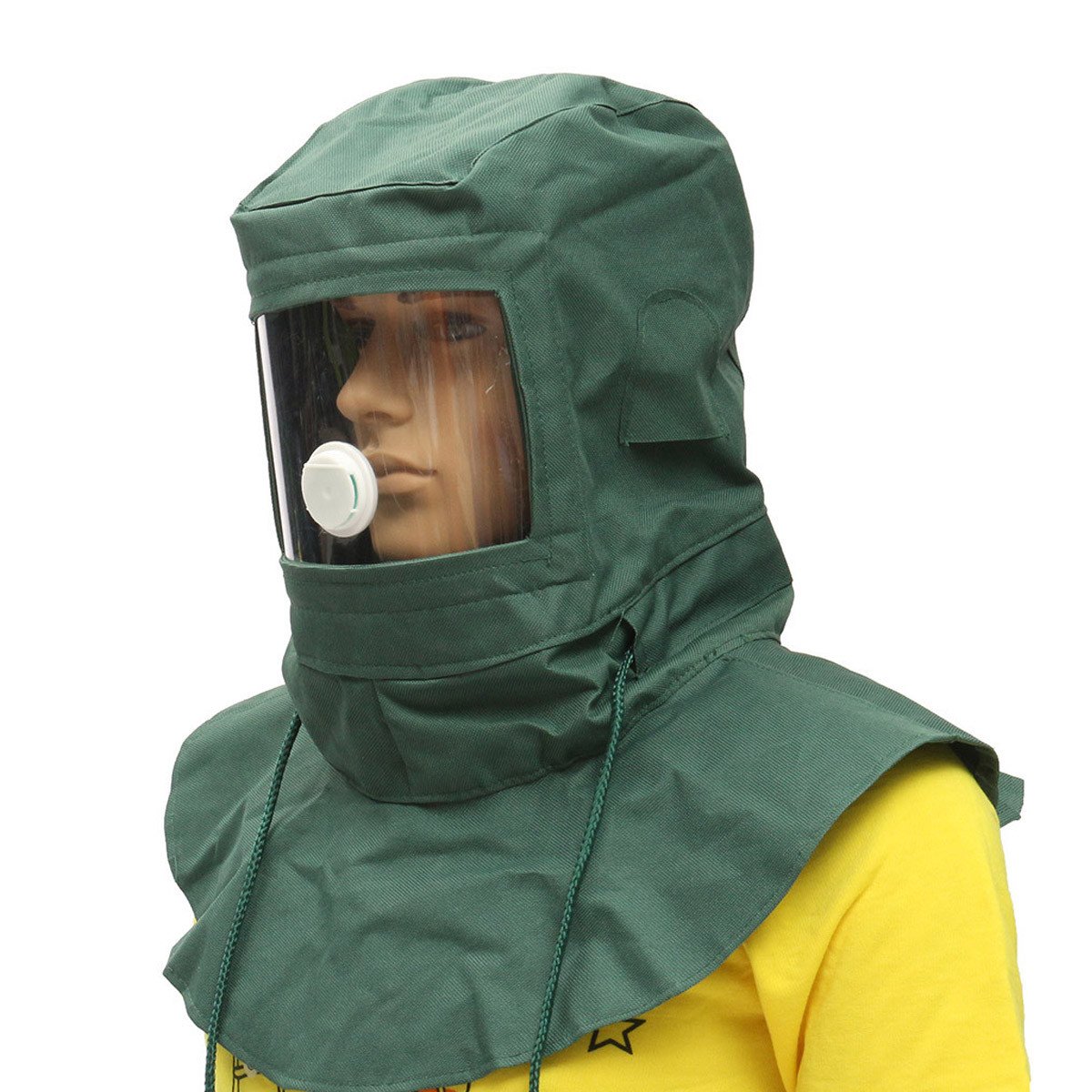 MASUNN Sablage Capot Sable Abrasif Grain Shot Sandblaster Masque Poussière Outil De Protection