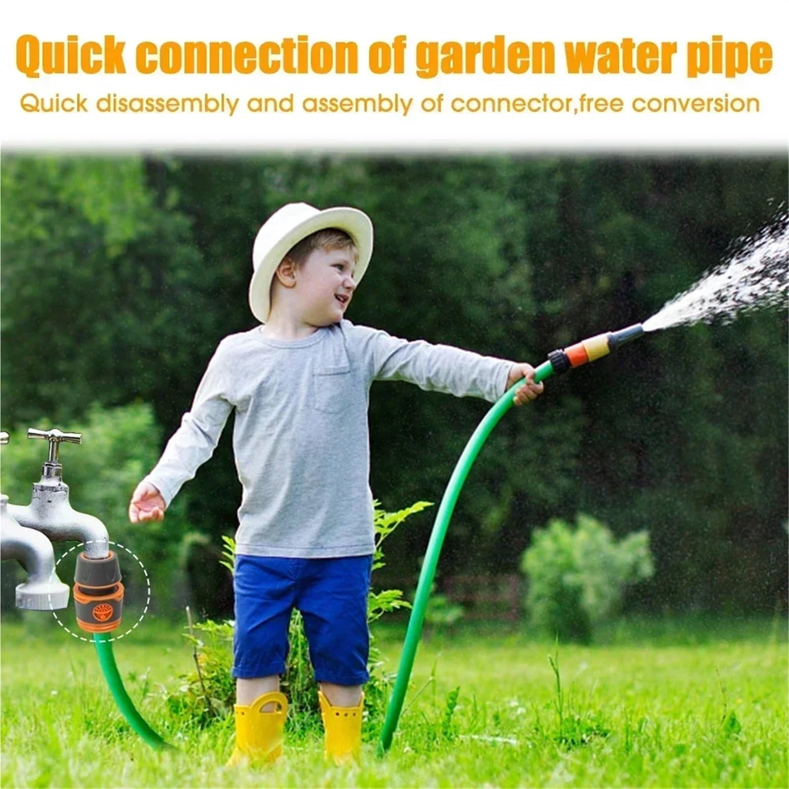 Connettori rapidi per tubo da giardino per tubo da giardino, estensore per tubo in PVC da 1,3 cm, connettore espandibile per tubo da giardino (20 pezzi)