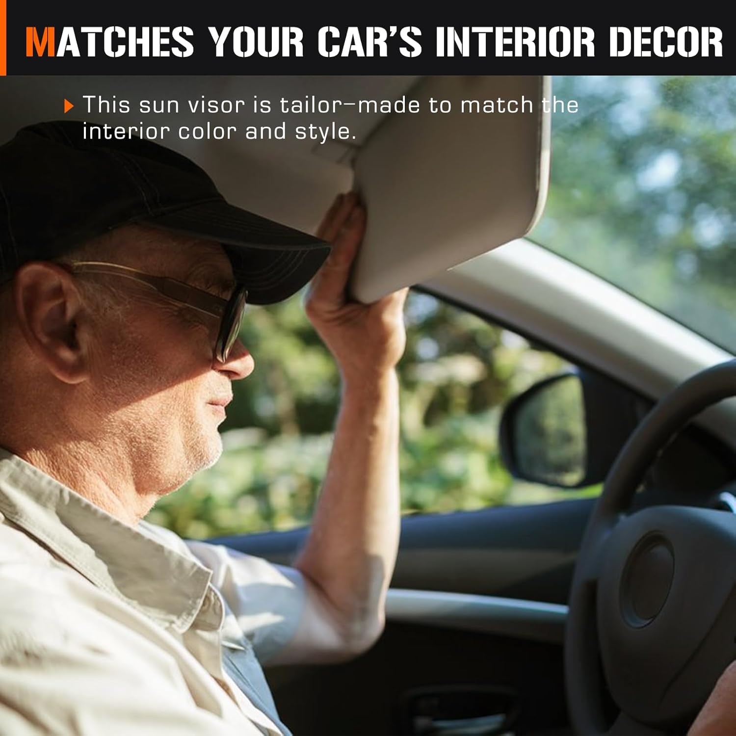 Left & Right Sun Visor for 2002-2009 Dodge Ram 1500 2500 3500, Driver & Passenger Side Beige Gray Sunvisor Replacement 1CT18TL2AA