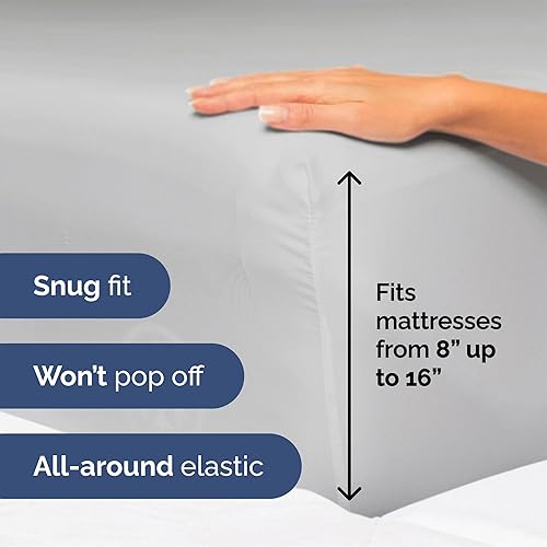 Vista 682 de Juego de sábanas de 4 piezas tamaño king, extrasuaves, transpirables y refrescantes con esquinas profundas, sábanas de fácil ajuste y sin arrugas