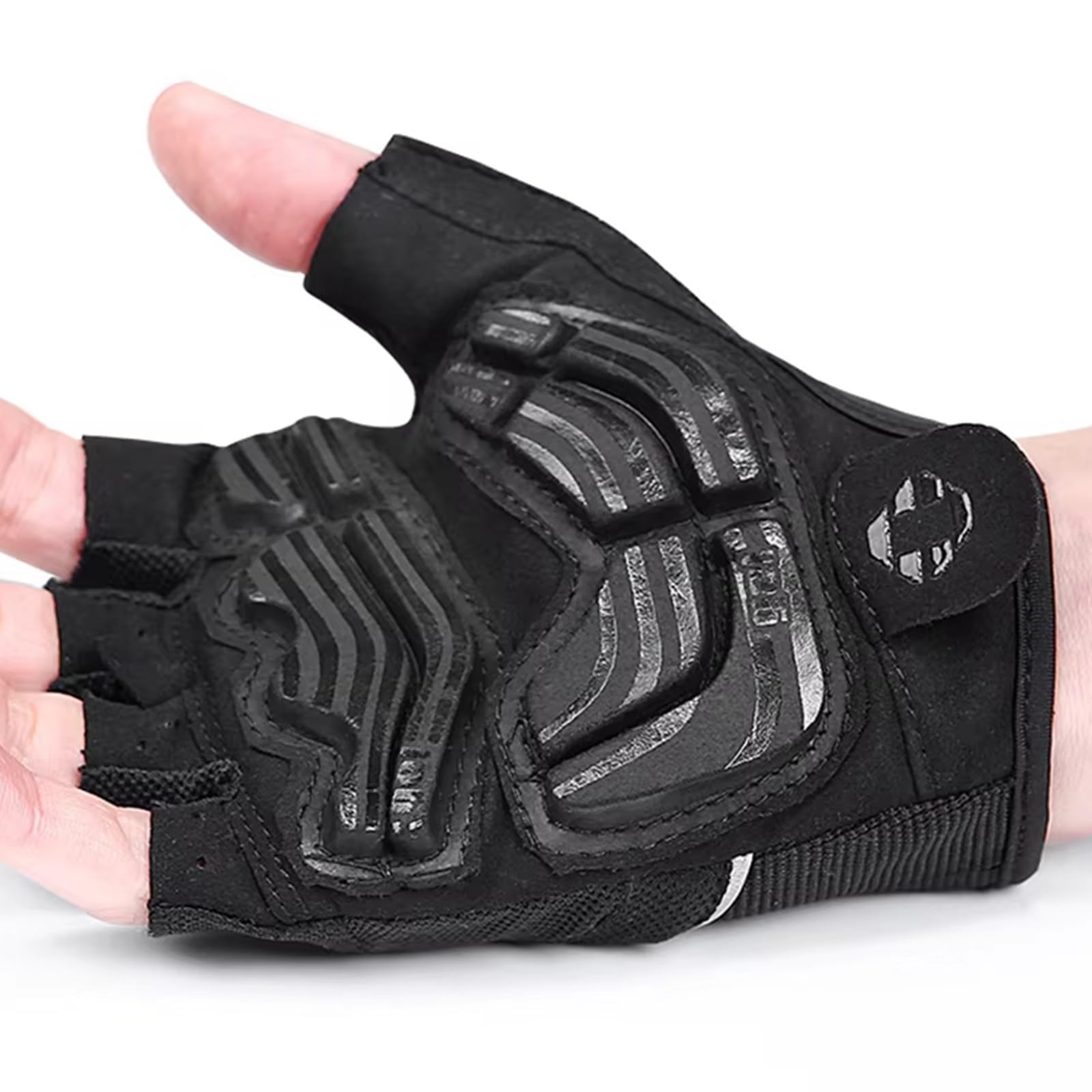 Set di Guanti da Ciclismo con Fascia Antisudore, Guanti Sportivi Corti A Mezze Dita, Accessori per Palestra Di Ciclismo